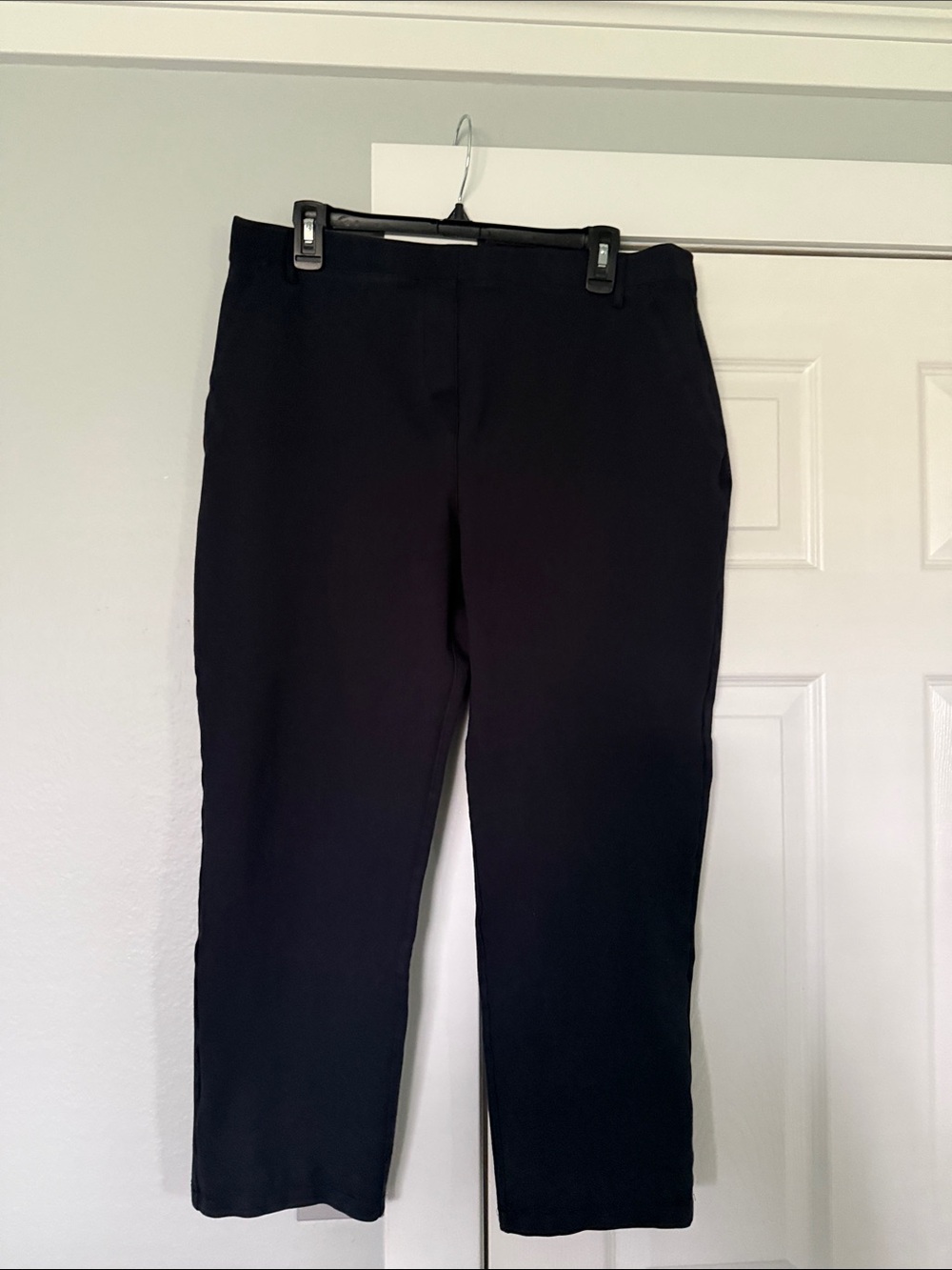Quince Navy High-Rise Trousers women’s size XLP comfy stretchy